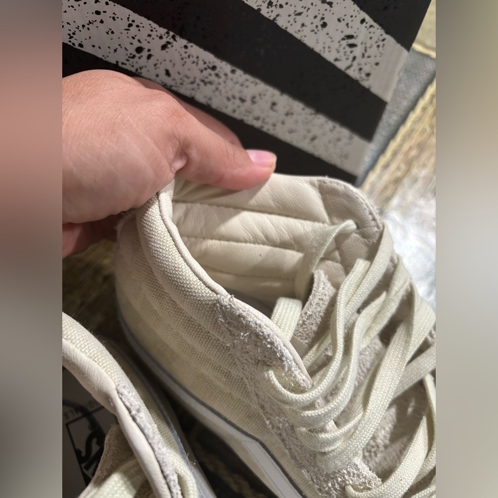 Vans Off-White High-Top Sneakers - Picture 7 of 9